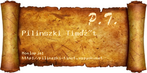 Pilinszki Timót névjegykártya